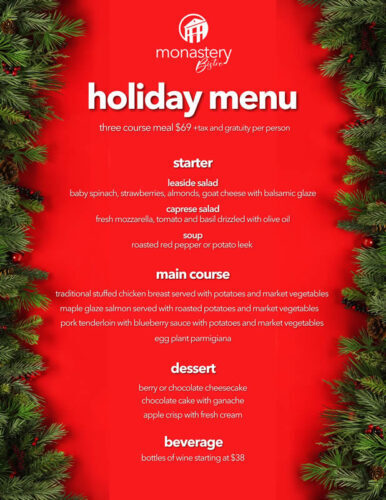 Monastery Bistro Holiday Menu 2024 E1727365294697